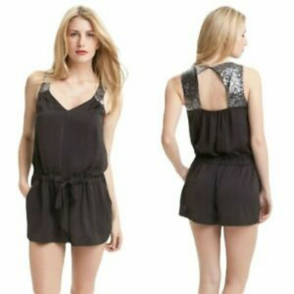 Rebecca Taylor steel sequin romper, - Picture 1 of 15